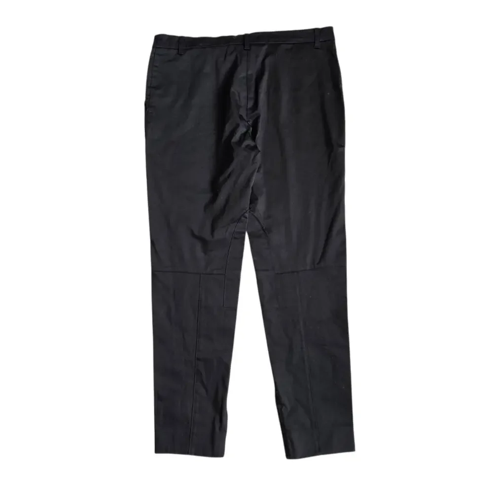 Moschino Pants Straight Leg Slacks Black Minimalist Designer Euro - Size 10 - Picture 2 of 7